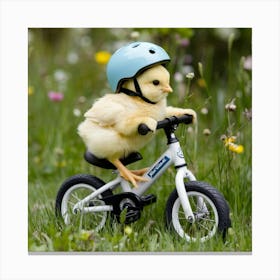 A Photo Of A Cute Yellow Chick Riding A Xr50r4ksacm2odpeegnmg Trnxw90cqiytrl 2naktxq Canvas Print