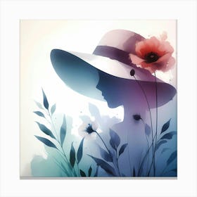 Portrait Of A Woman In A Hat Canvas Print