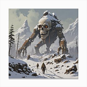 Skeletons In The Snow Canvas Print