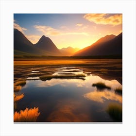 Sunrise In The Mountains 36 Canvas Print