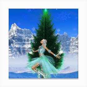 Ballerina Christmas 0012 Canvas Print