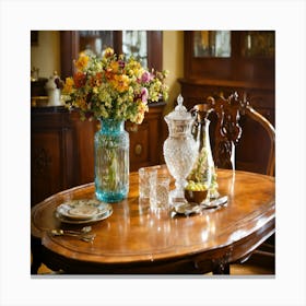 Victorian Dining Room Canvas Print