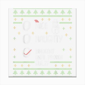 Nice Naughty Innocent Until Proven Guilty Christmas Xmas Canvas Print