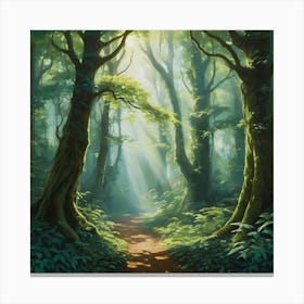 Path In The Forest 5 Canvas Print