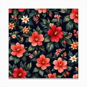 Fabrics With Floral Pattern Background 2 Canvas Print