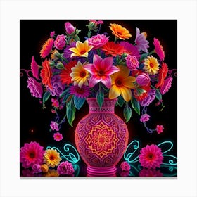 Colorful Flowers In A Vase 59 Leinwandbild