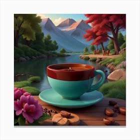 Coffee And Flowers Canvas Print