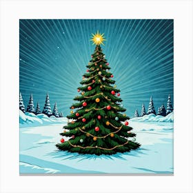 Pop art Christmas tree 2 Canvas Print