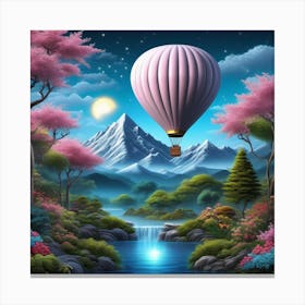 Hot Air Balloon In The Sky Canvas Print