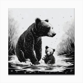 Bear Cubs Canvas Print