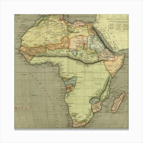 Map Of Africa Leinwandbild