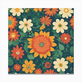 Floral Seamless Pattern 1 Canvas Print