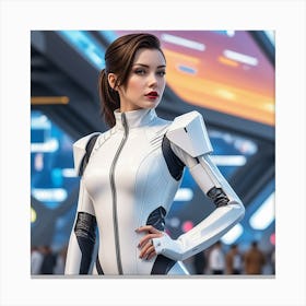 Futuristic Woman 17 Canvas Print