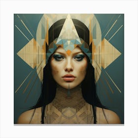 Geometric Argentinian Woman 02 Canvas Print