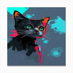 Feline Creative Cat Illustration 51 1 Canvas Print