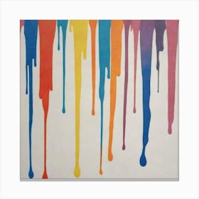 Rainbow Drips Canvas Print