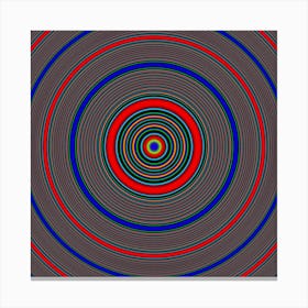 Psychedelic Circles Art Design Fractal Circle Canvas Print