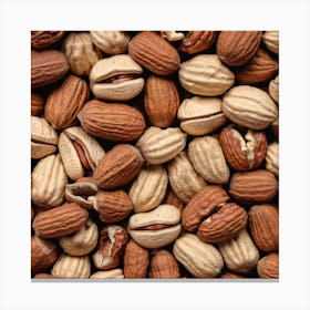 Nuts As A Background (30) Canvas Print
