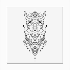 Owl Mandala Canvas Print