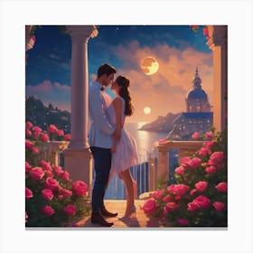 Moonlight Kiss Canvas Print