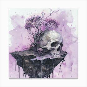 Skull And Tree 1 Canvas Print