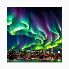 Aurora Bore Over New York City Canvas Print