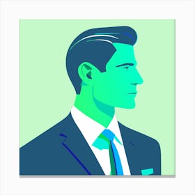 Portrait Of A Modern American Businessman Canvas Print