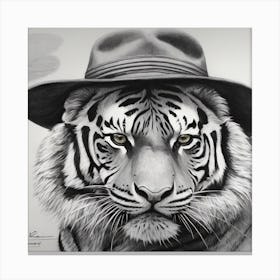 Tiger In Hat Canvas Print