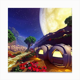 Planet In Space Canvas Print