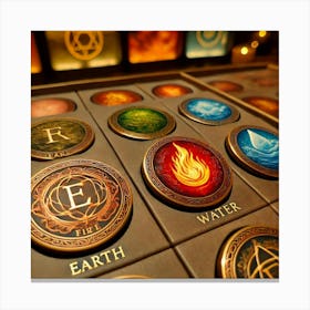 Sovereign Flame Elemental Tokens 1 Canvas Print