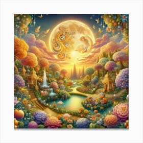 Moonlight Garden Canvas Print