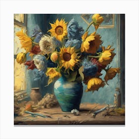 Flowers Van Gough (1) Canvas Print