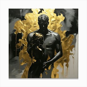 Gold And Black 3 Canvas Print