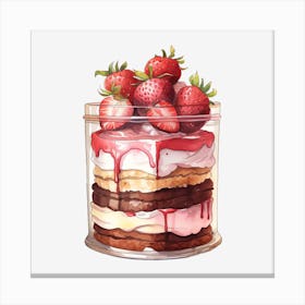 Cake In A Glass Canvas Print