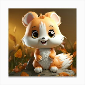 Cute Fox 73 Canvas Print