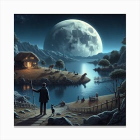 Last village on Earth Canvas Print