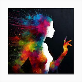 Silhouette Of A Woman 1 Canvas Print