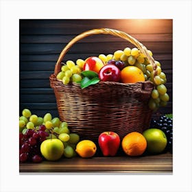 Basket Of Fruit 15 Canvas Print