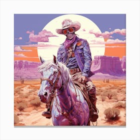 Skeleton Cowboy Canvas Print