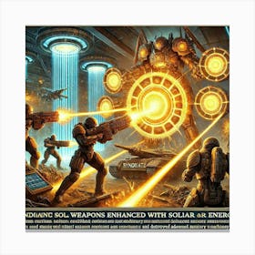 A Depiction Of Weapons Enhanced With Solar Energy, Canvas Print