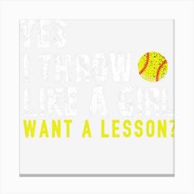 Softball Shirts For Girls, Softball Tshirts Canvas Print