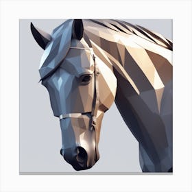 Low Poly Horse Canvas Print