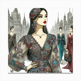 Chinese Fashion Canvas Print