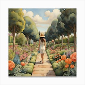 Garden Path art print Canvas Print