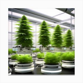 Futuristic Weed Growing Machine (1) Canvas Print