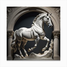 Equestrian Statue Canvas Print