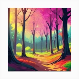 Path In The Forest Canvas Print