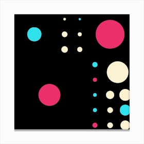 Yayay Dots Poppy Square Canvas Print