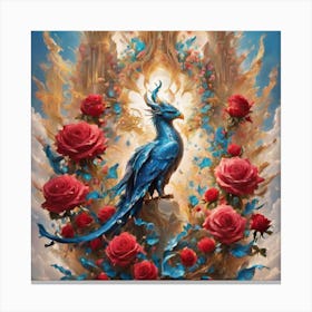 Blue Phoenix Canvas Print