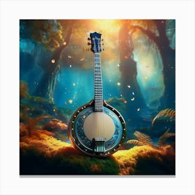 Firefly Magical Banjo Floating In An Enchanted Forest 72737 Canvas Print